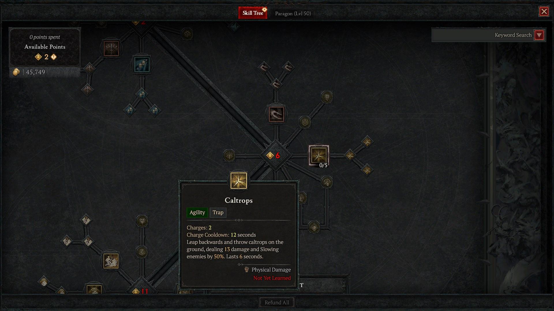 Diablo 4 Rogue Caltrops